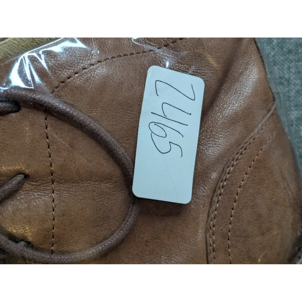 Sofft Women's Brown Leather Ankle Zip Up Boots Bootie Size 10 M Platform Heel